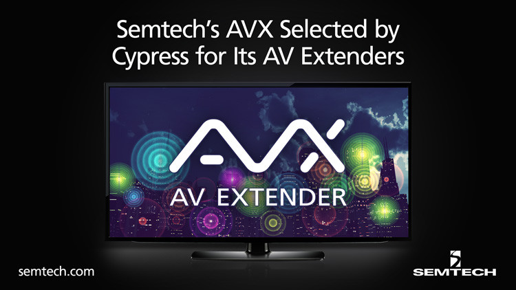 SemtechのAVXがCypress TechnologyのAVエクステンダーに採用