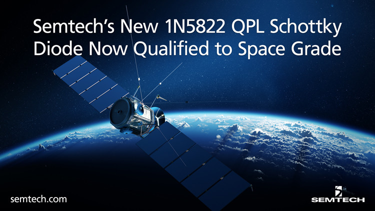 Semtechの新製品「1N5822 QPL Schottky Diode」が宇宙での使用に耐えると認定される