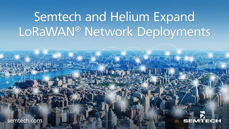 SemtechとHelium、ネットワークの展開を拡大